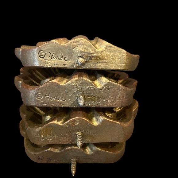 Vintage House Hollywood Regency Gold Tone Curtain Drapery Holds~Lot of 2 - Picture 8 of 10